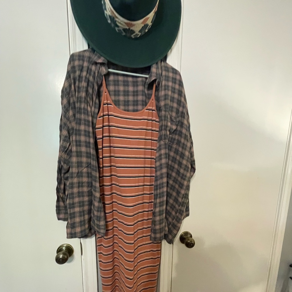 Orange striped dress from target fits like small/medium
